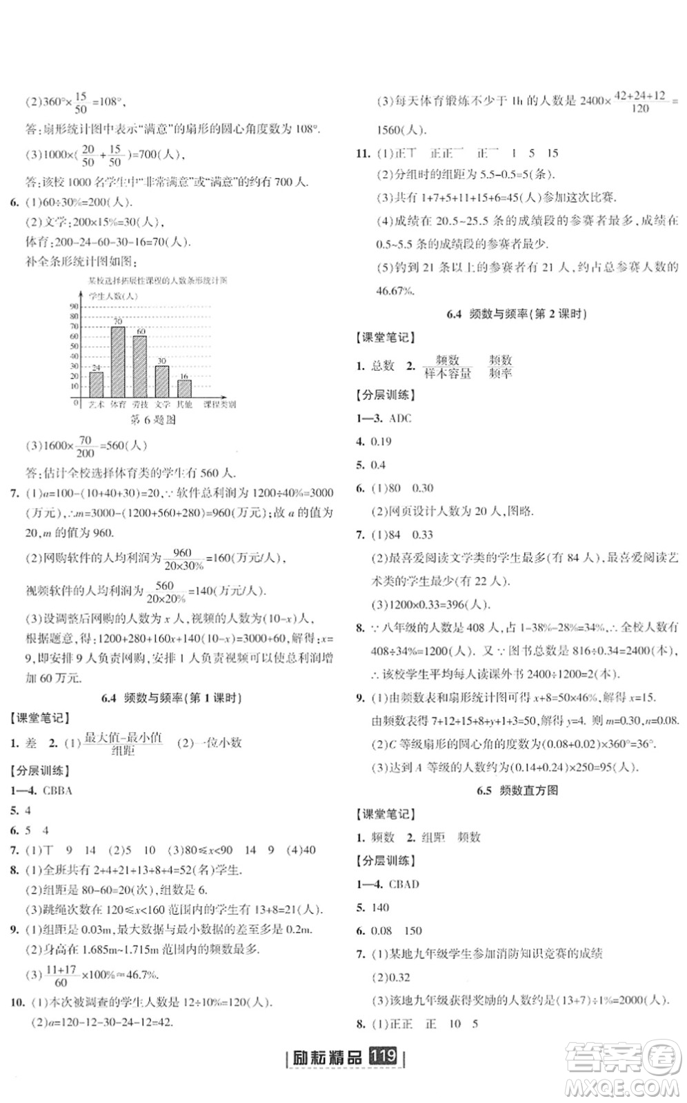 延邊人民出版社2022勵耘新同步七年級數(shù)學下冊AB本浙教版答案