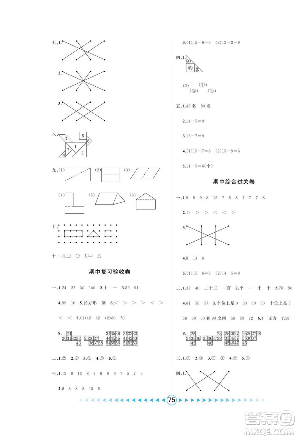 吉林出版集團(tuán)股份有限公司2022優(yōu)卷總動員數(shù)學(xué)一年級下冊北師版答案