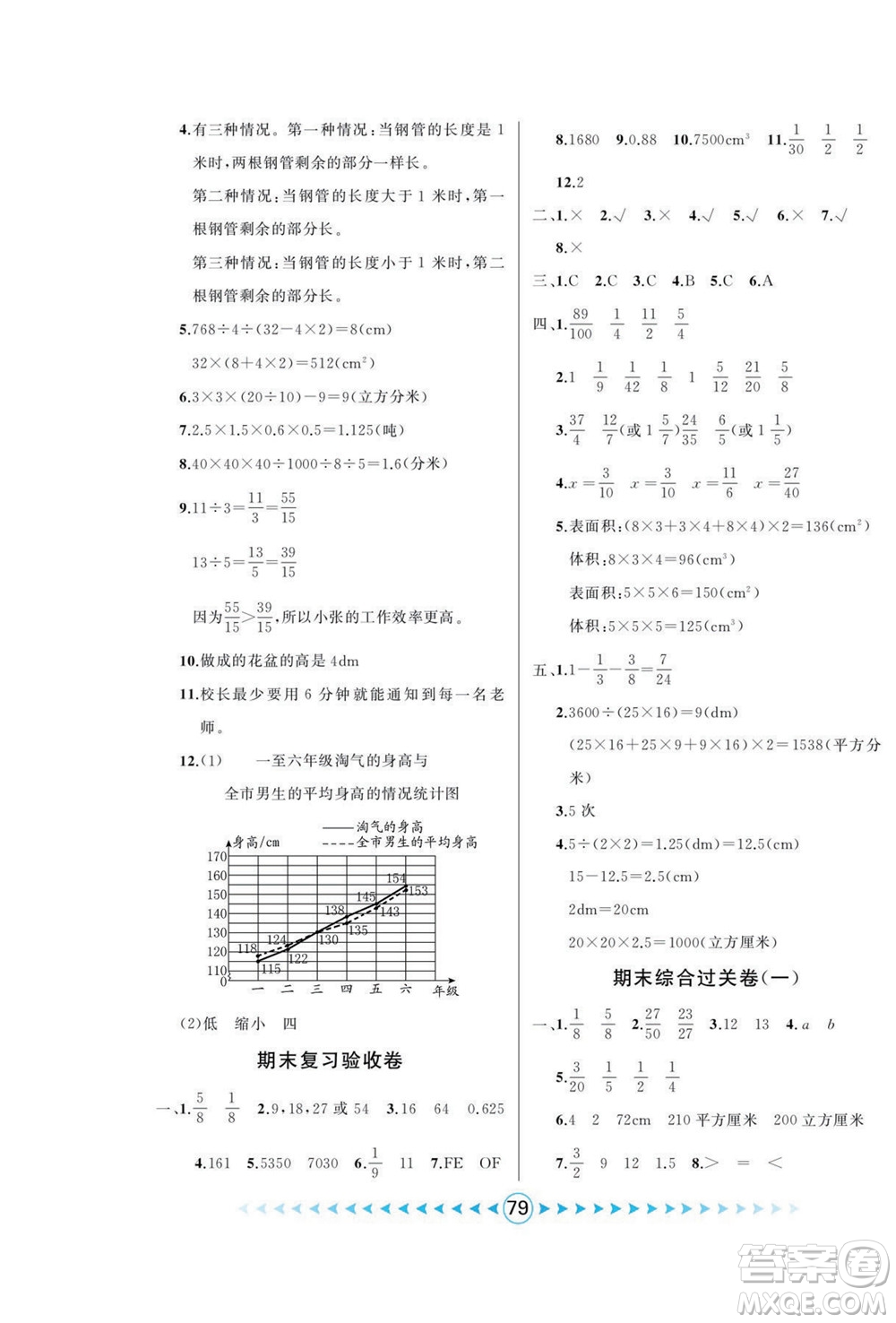 吉林出版集團股份有限公司2022優(yōu)卷總動員數(shù)學五年級下冊人教版答案