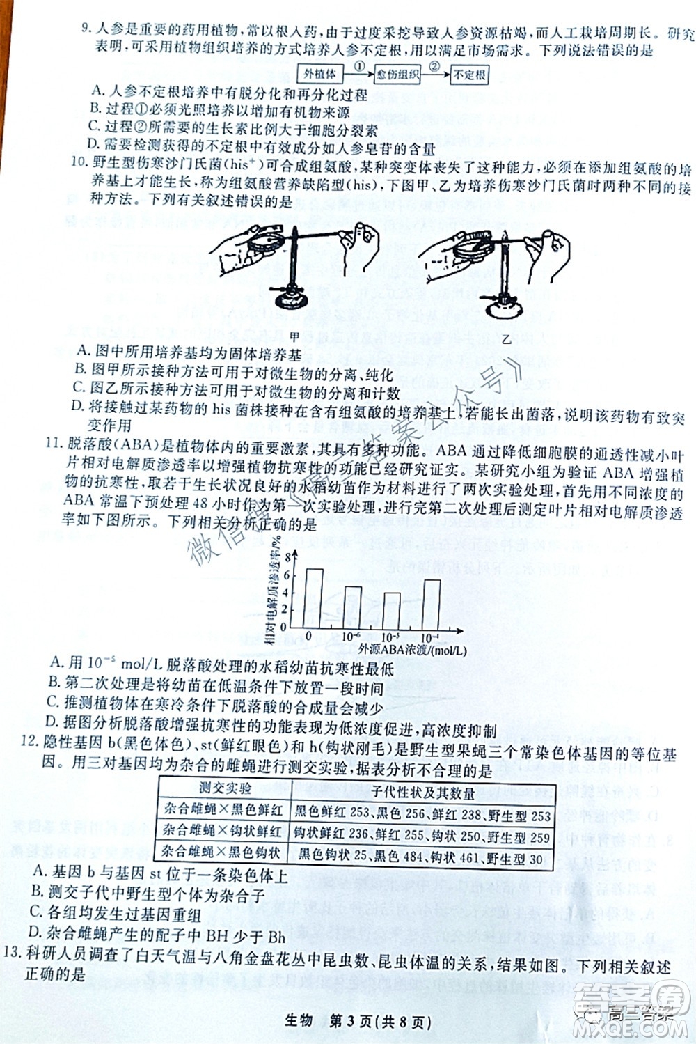 遼寧縣級(jí)重點(diǎn)高中協(xié)作體2022屆高三一?？荚嚿镌囶}及答案