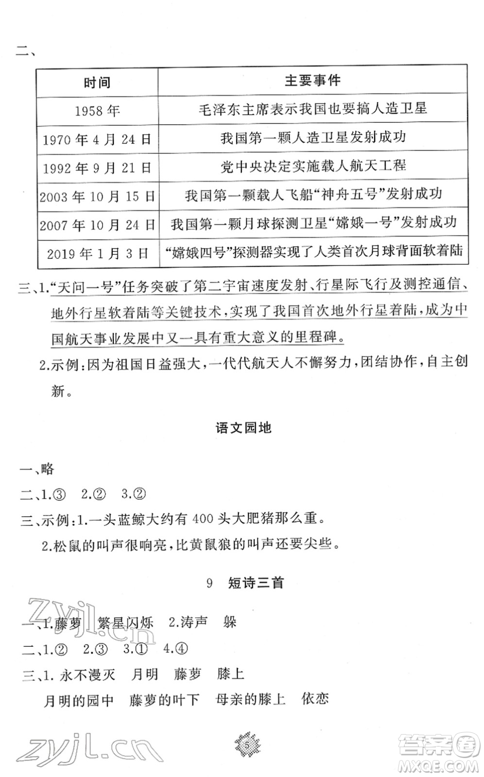 山東友誼出版社2022小學(xué)同步練習(xí)冊(cè)提優(yōu)測(cè)試卷四年級(jí)語文下冊(cè)人教版答案