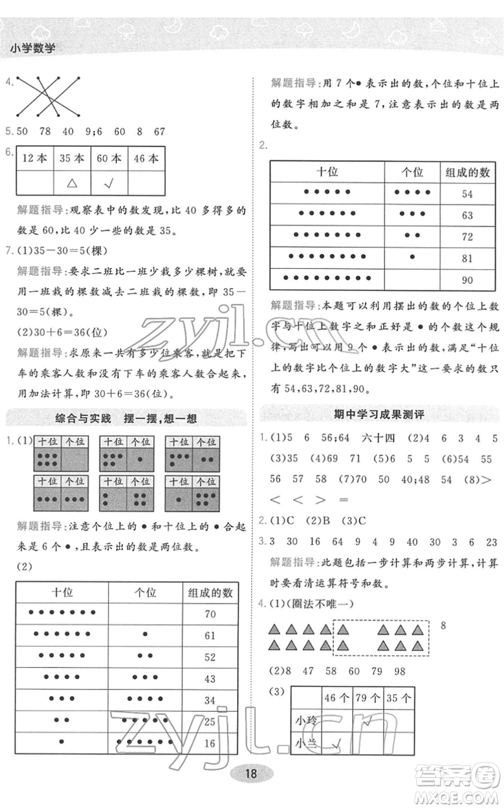 陜西師范大學(xué)出版總社2022黃岡同步練一日一練一年級(jí)數(shù)學(xué)下冊(cè)RJ人教版答案