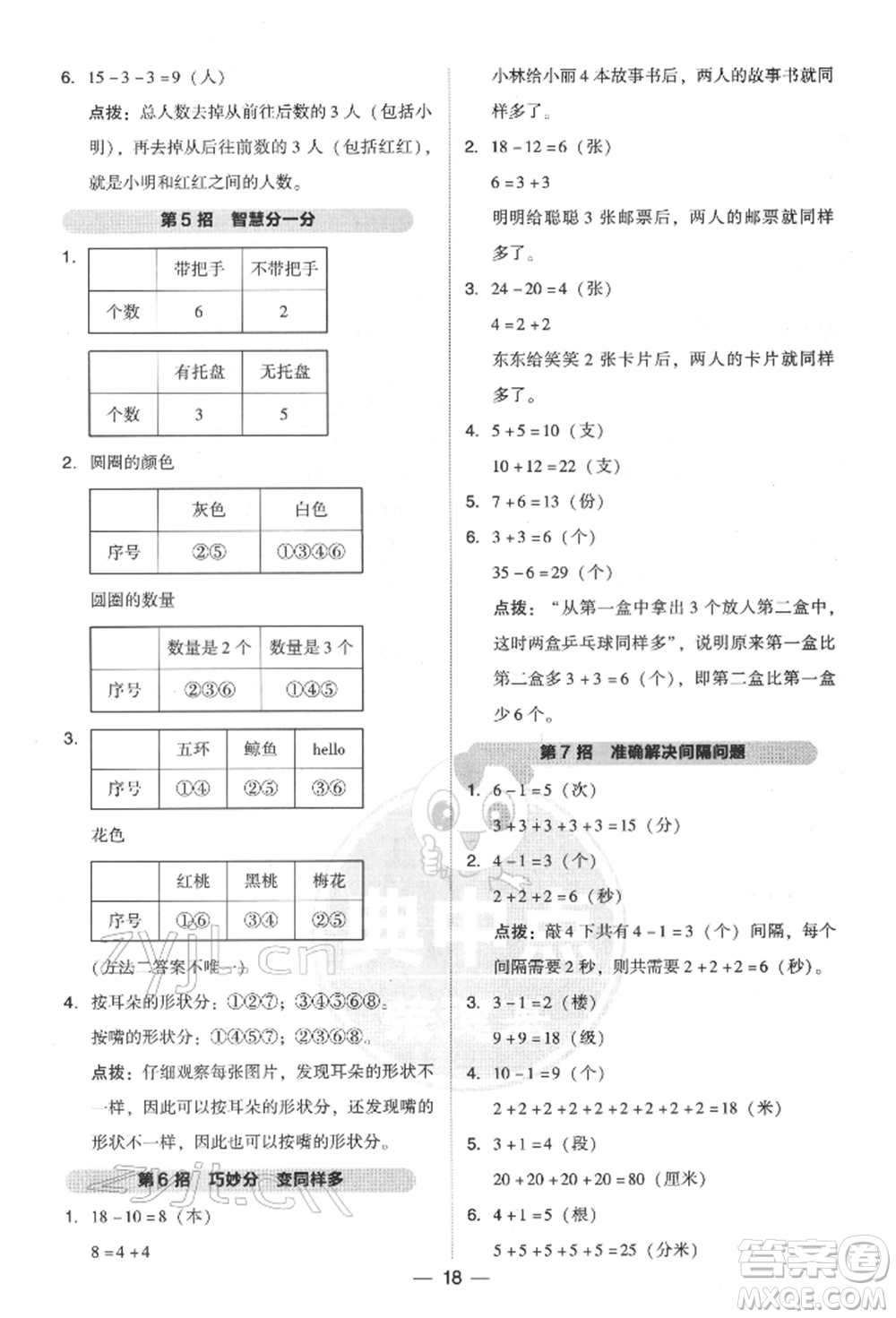 吉林教育出版社2022典中點綜合應用創(chuàng)新題一年級數(shù)學下冊人教版參考答案