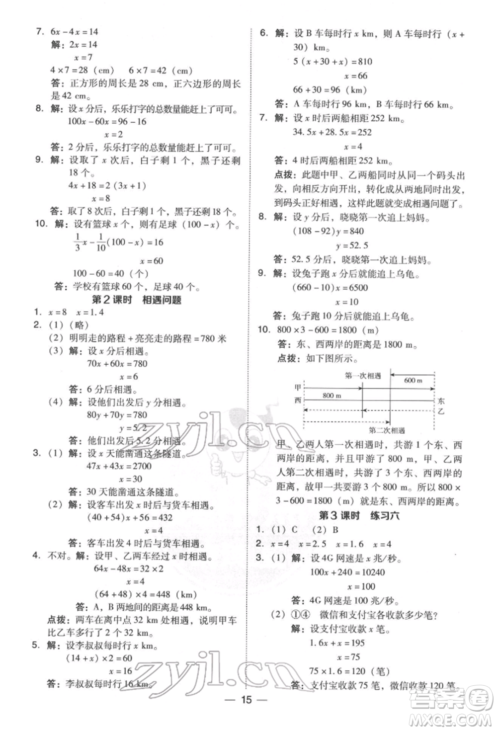 陜西人民教育出版社2022典中點(diǎn)綜合應(yīng)用創(chuàng)新題五年級數(shù)學(xué)下冊北師大版參考答案