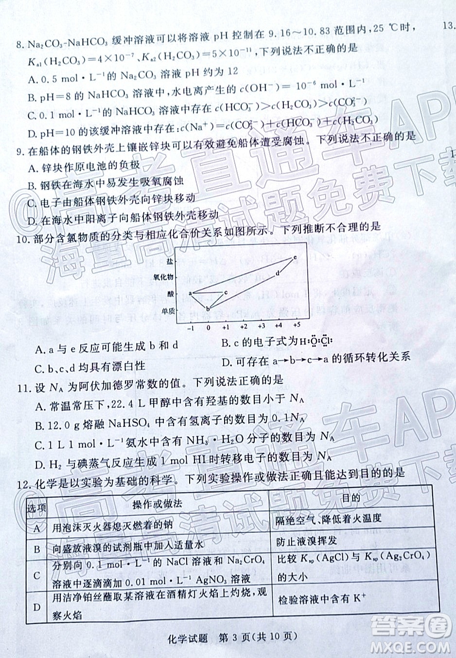 湛江市2022年普通高考測(cè)試一化學(xué)試題及答案