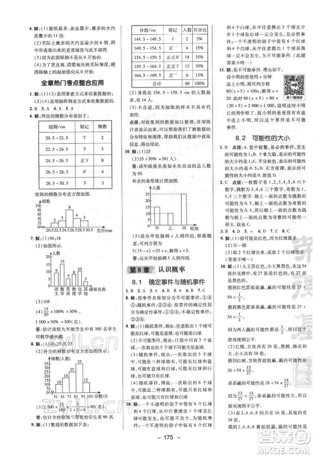 陜西人民教育出版社2022典中點綜合應(yīng)用創(chuàng)新題八年級數(shù)學下冊蘇科版參考答案