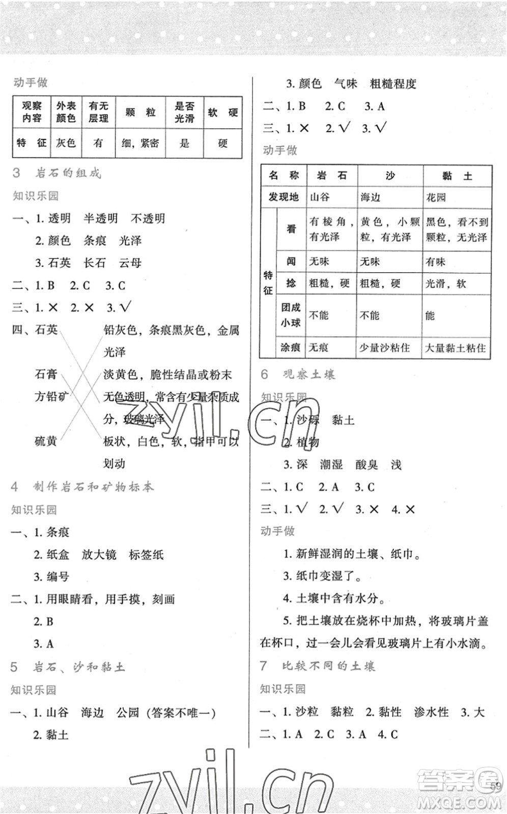 陜西人民教育出版社2022新課程學(xué)習(xí)與評價四年級科學(xué)下冊教育科學(xué)版答案