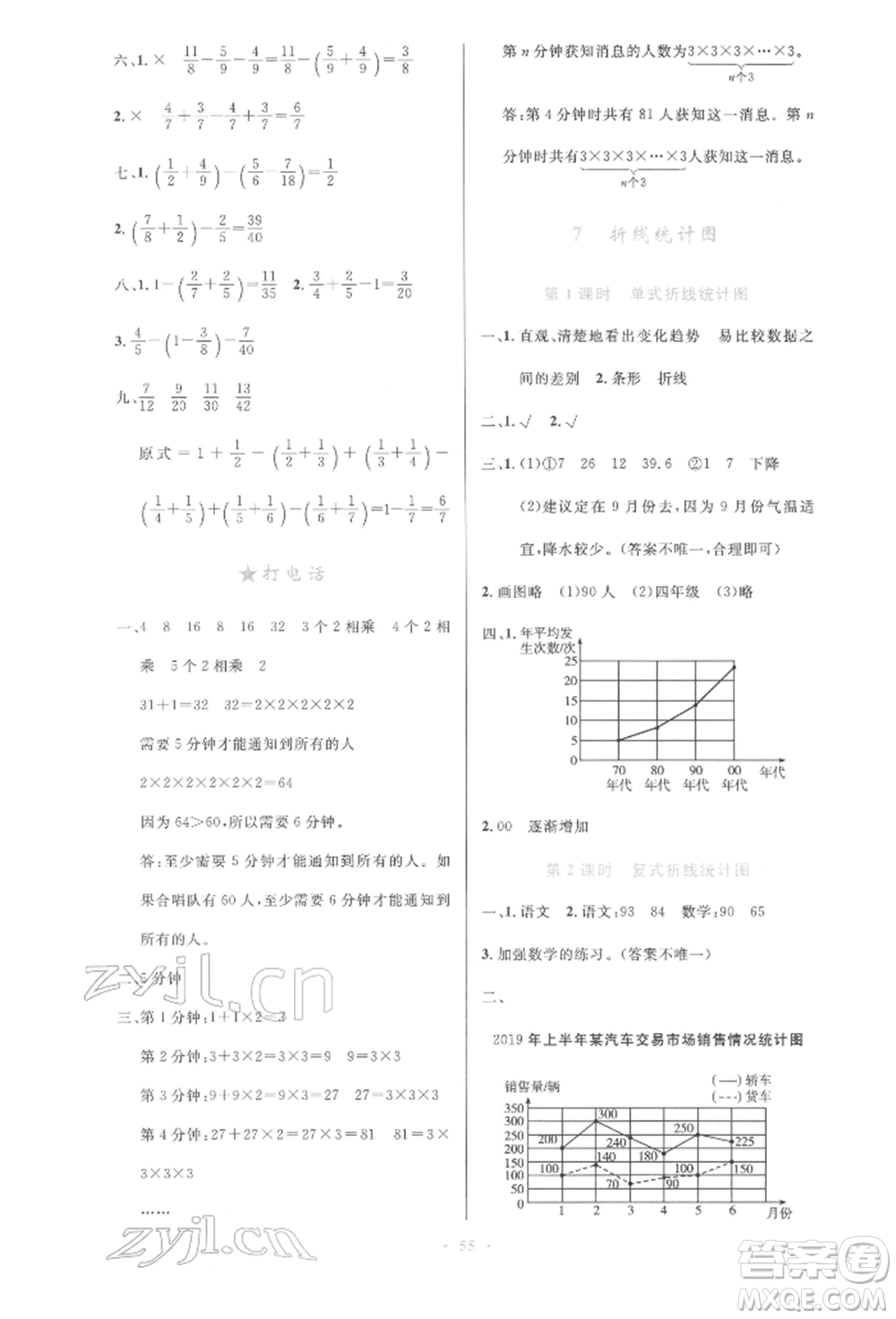 人民教育出版社2022小學(xué)同步測(cè)控優(yōu)化設(shè)計(jì)五年級(jí)數(shù)學(xué)下冊(cè)人教版增強(qiáng)版參考答案