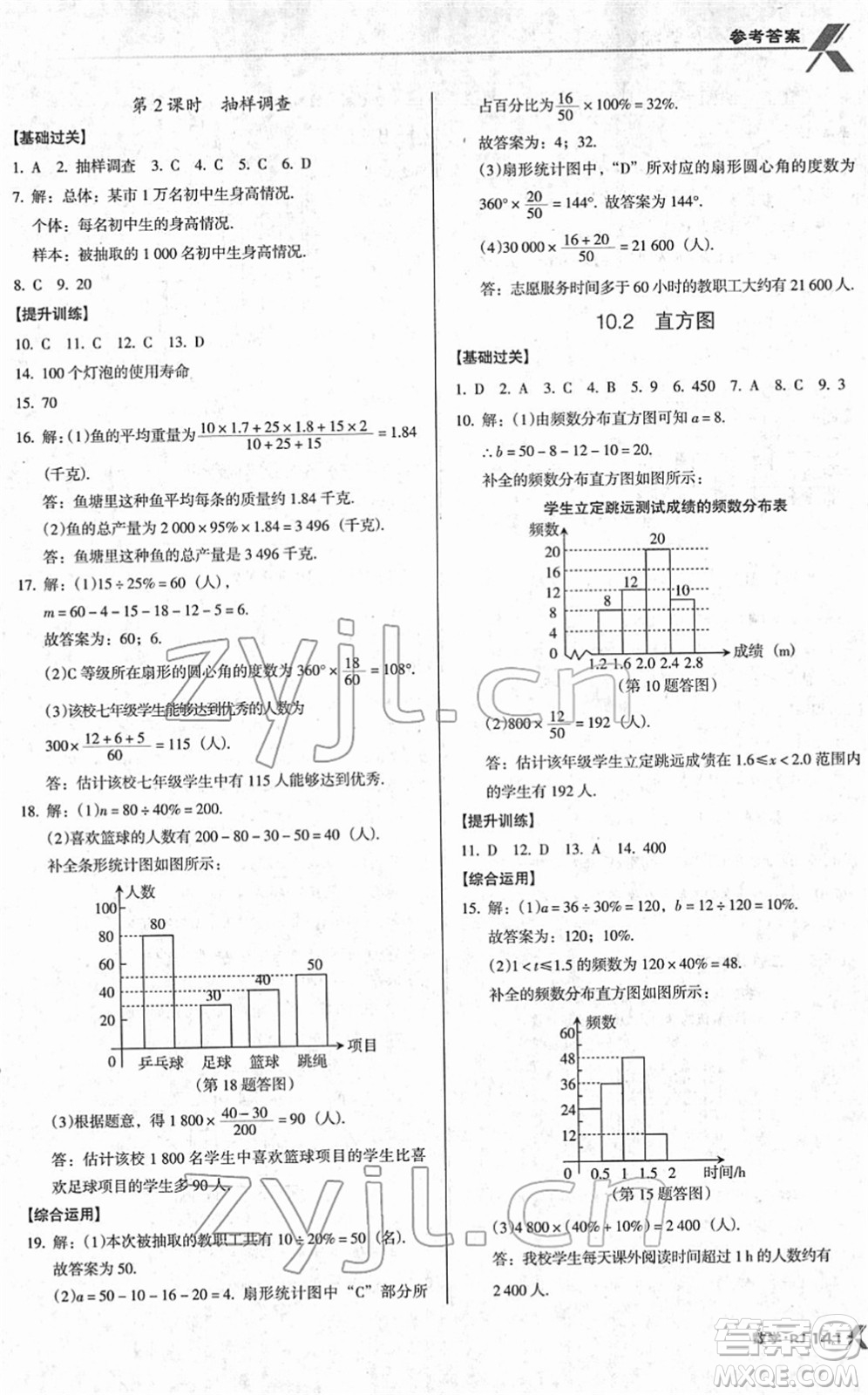 廣東經(jīng)濟出版社2022全優(yōu)點練課計劃七年級數(shù)學(xué)下冊RJ人教版答案