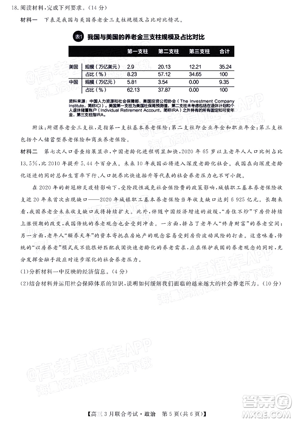 暢學(xué)無憂遼寧2022屆高三3月聯(lián)合考試政治試題及答案