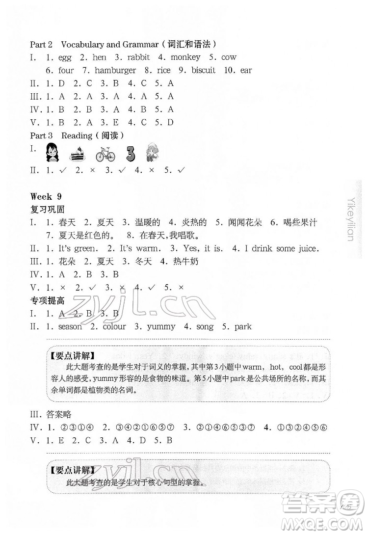 華東師范大學(xué)出版社2022一課一練一年級(jí)英語N版第二學(xué)期華東師大版答案