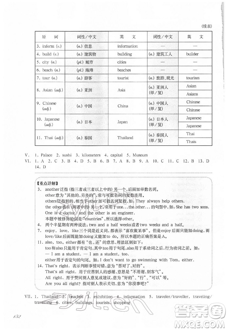 華東師范大學出版社2022一課一練六年級英語N版第二學期增強版華東師大版答案