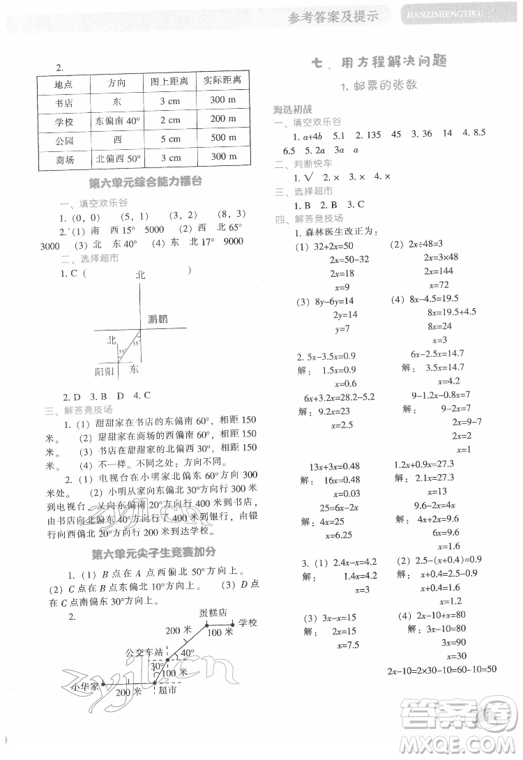 遼寧教育出版社2022尖子生題庫數(shù)學(xué)五年級下冊BS北師版答案