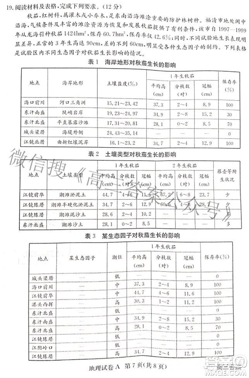 2022屆湖南新高考教學(xué)教研聯(lián)盟高三第二次聯(lián)考地理試卷及答案