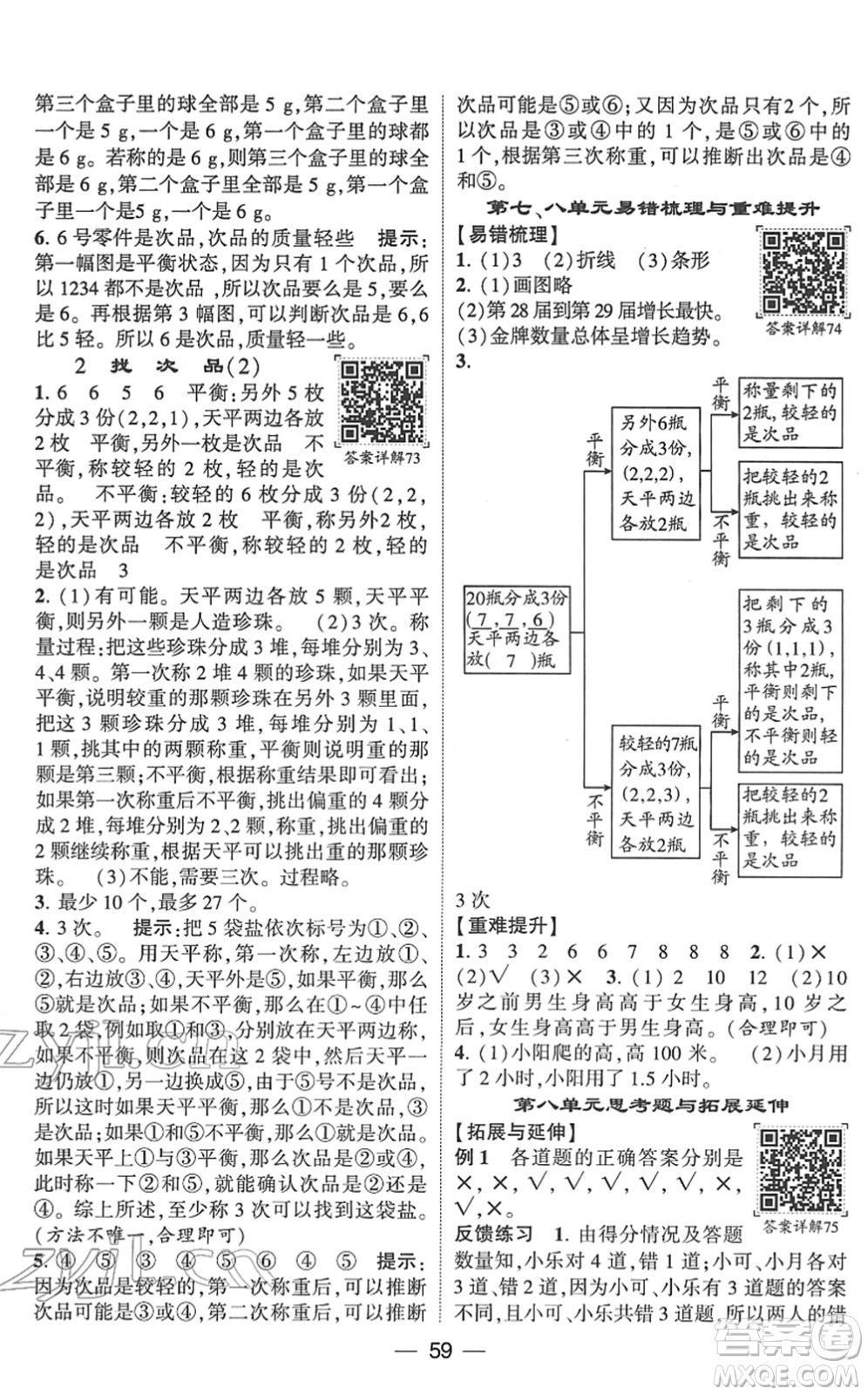 河海大學(xué)出版社2022學(xué)霸棒棒堂同步提優(yōu)五年級(jí)數(shù)學(xué)下冊(cè)RJ人教版答案