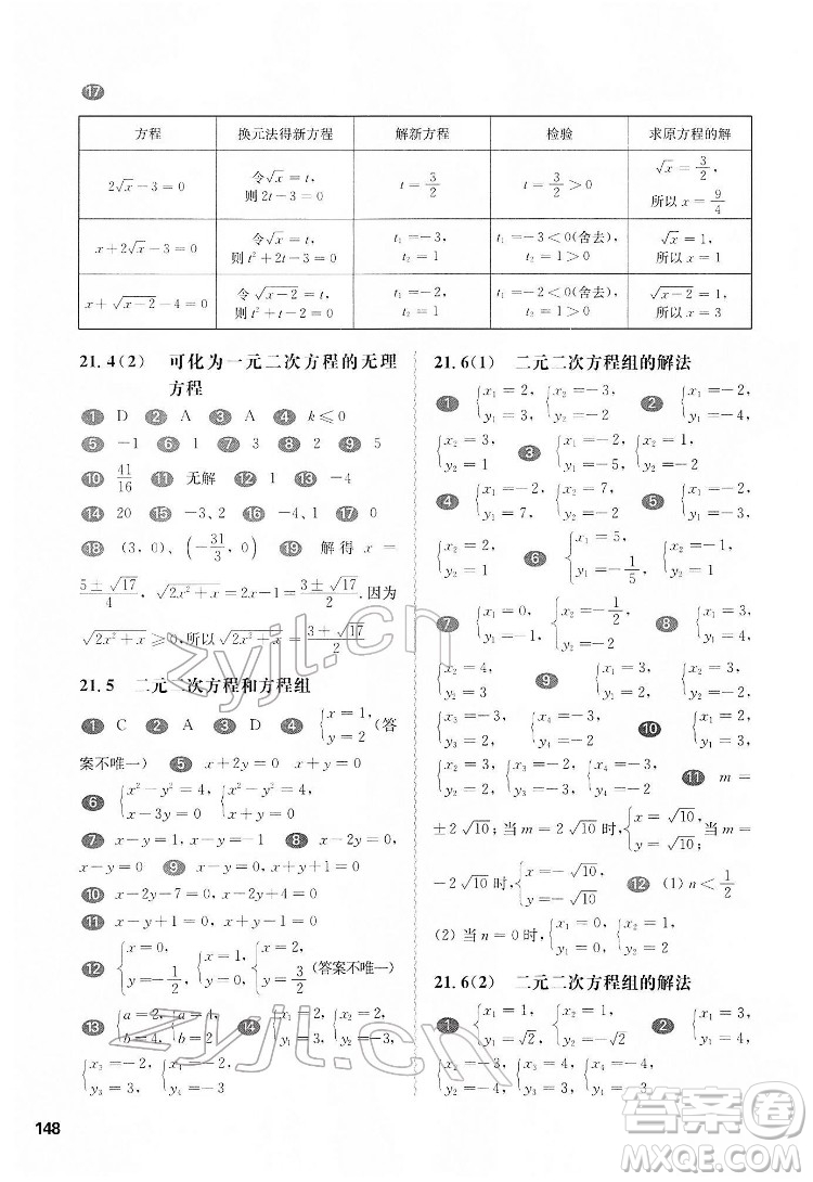 華東師范大學(xué)出版社2022一課一練八年級(jí)數(shù)學(xué)第二學(xué)期華東師大版答案