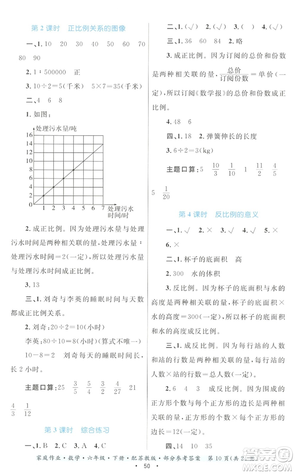 貴州人民出版社2022家庭作業(yè)六年級(jí)數(shù)學(xué)下冊(cè)蘇教版答案