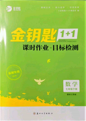 蘇州大學出版社2022金鑰匙1+1課時作業(yè)目標檢測七年級下冊數(shù)學江蘇版鹽城專版參考答案