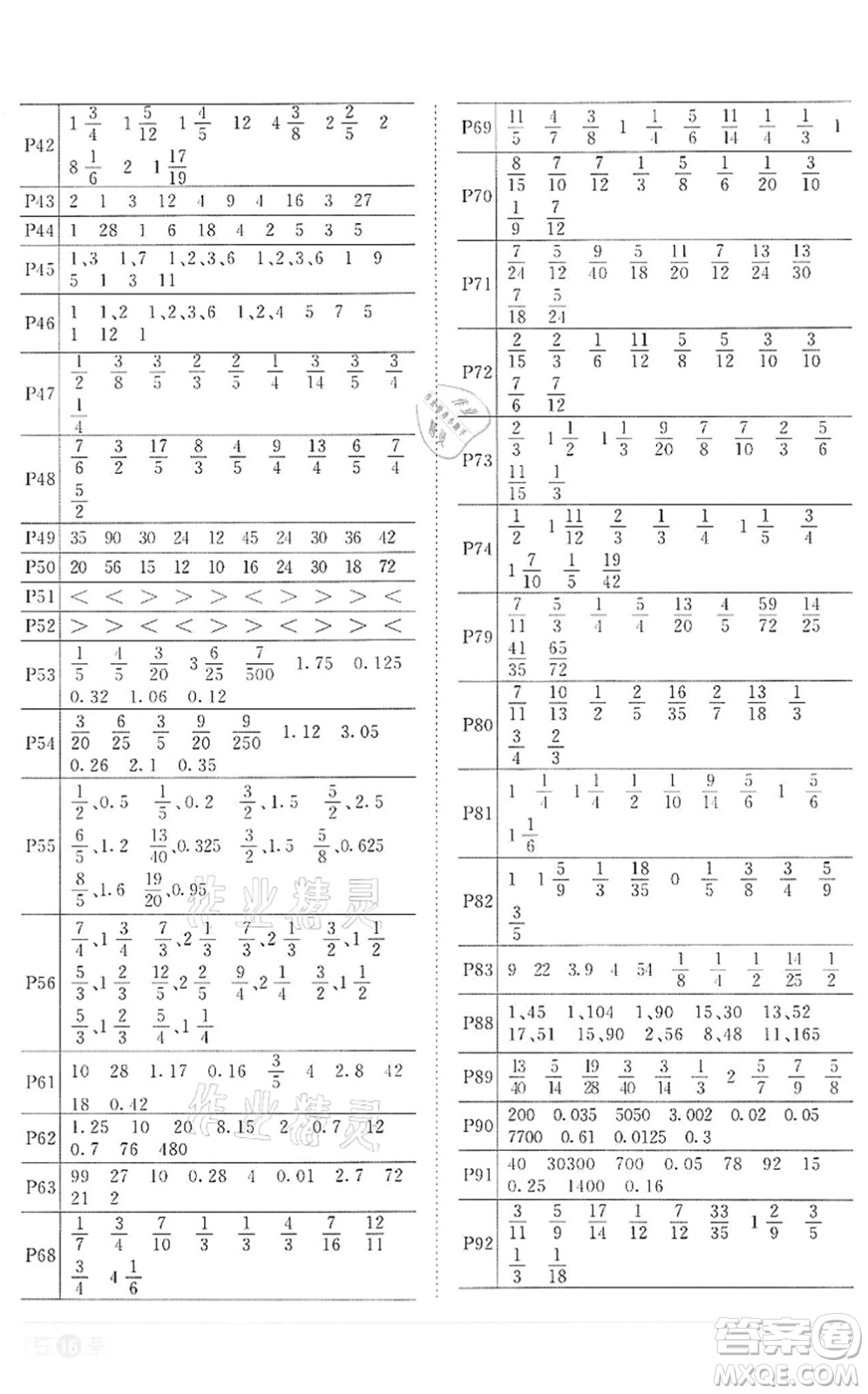 浙江教育出版社2022陽光同學(xué)課時達(dá)標(biāo)訓(xùn)練五年級數(shù)學(xué)下冊R人教版浙江專版答案