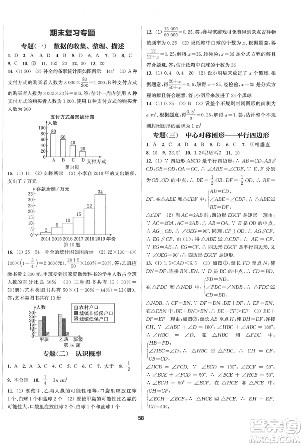 南京大學出版社2022提優(yōu)訓練課課練八年級下冊數(shù)學江蘇版徐州專版參考答案