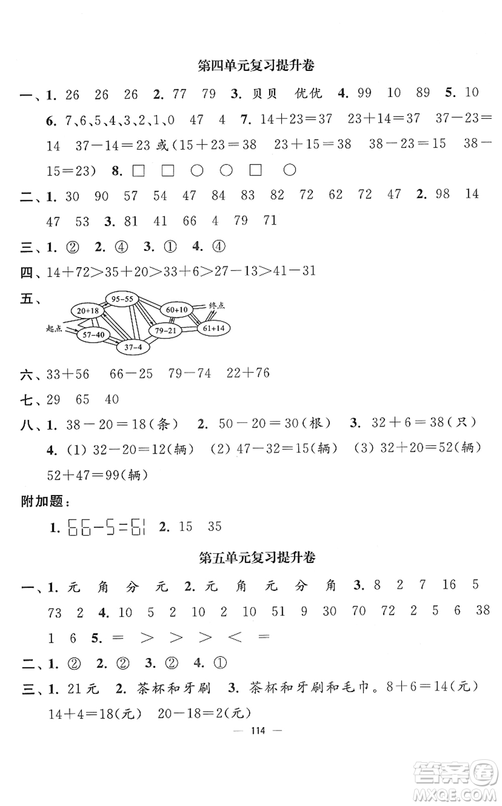 延邊大學(xué)出版社2022江蘇好卷一年級(jí)數(shù)學(xué)下冊(cè)蘇教版答案