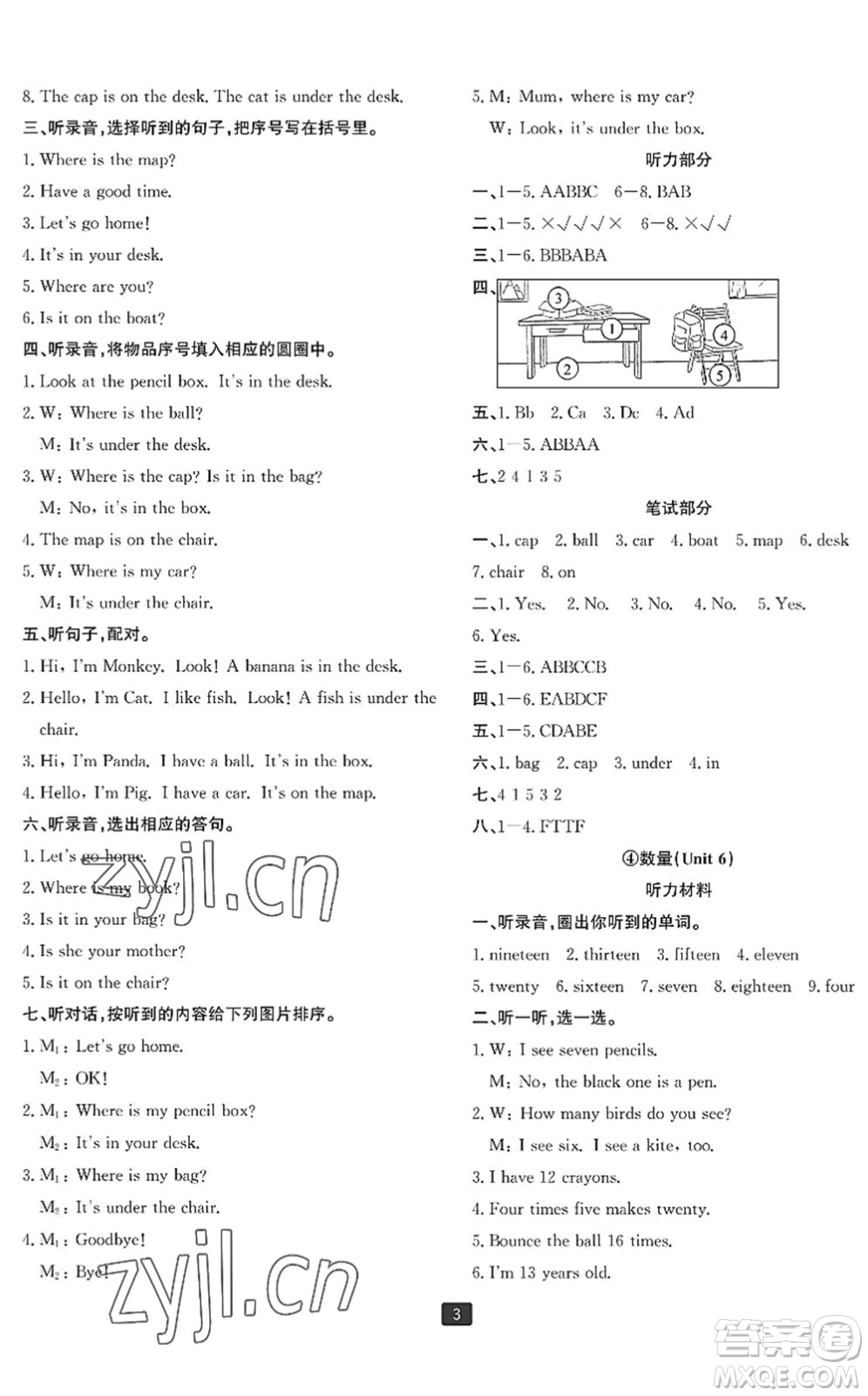 延邊人民出版社2022浙江新期末三年級(jí)英語(yǔ)下冊(cè)人教版寧波專版答案