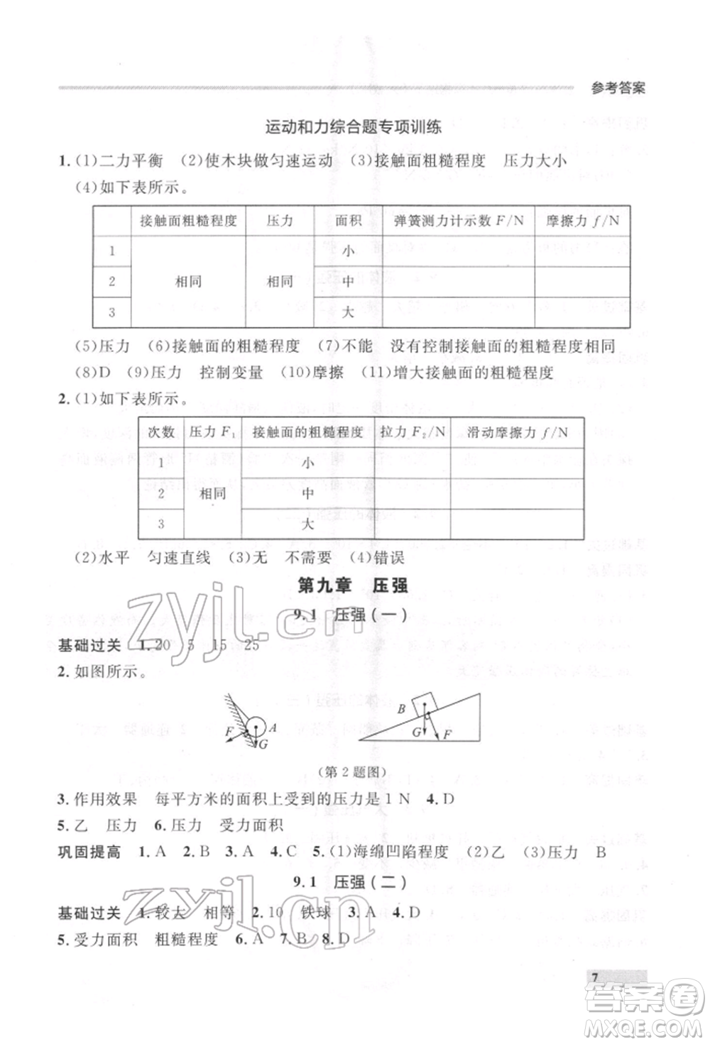 延邊大學(xué)出版社2022點(diǎn)石成金金牌每課通八年級下冊物理人教版大連專版參考答案