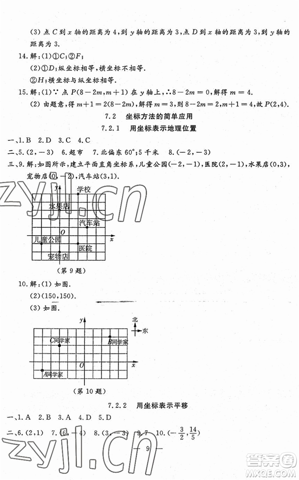 吉林教育出版社2022文曲星跟蹤測試卷七年級數(shù)學(xué)下冊人教版答案