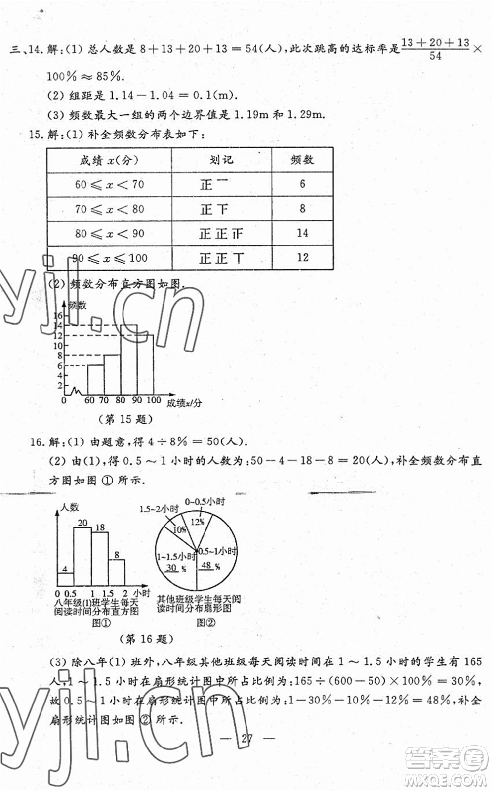 吉林教育出版社2022文曲星跟蹤測試卷七年級數(shù)學(xué)下冊人教版答案