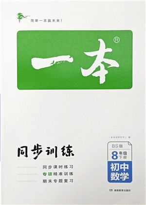 湖南教育出版社2022一本同步訓(xùn)練八年級數(shù)學(xué)下冊BS北師版答案