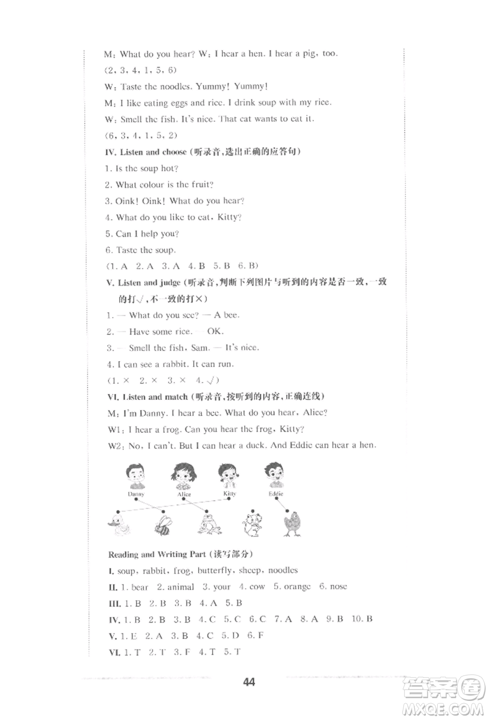 華東師范大學(xué)出版社2022上海名校名卷一年級下冊英語牛津版參考答案