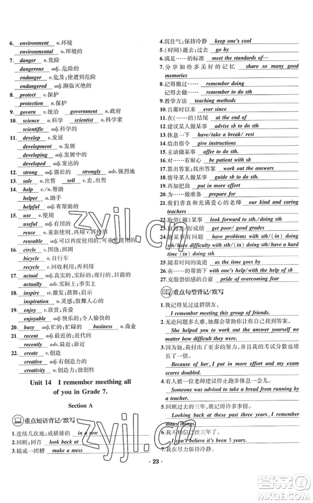 四川民族出版社2022優(yōu)學(xué)精練九年級(jí)英語(yǔ)全一冊(cè)人教版答案