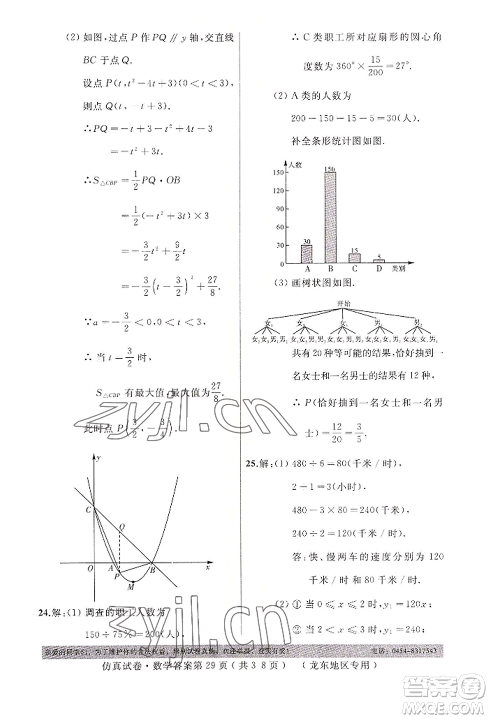 延邊人民出版社2022仿真試卷數(shù)學(xué)通用版龍東地區(qū)專版參考答案