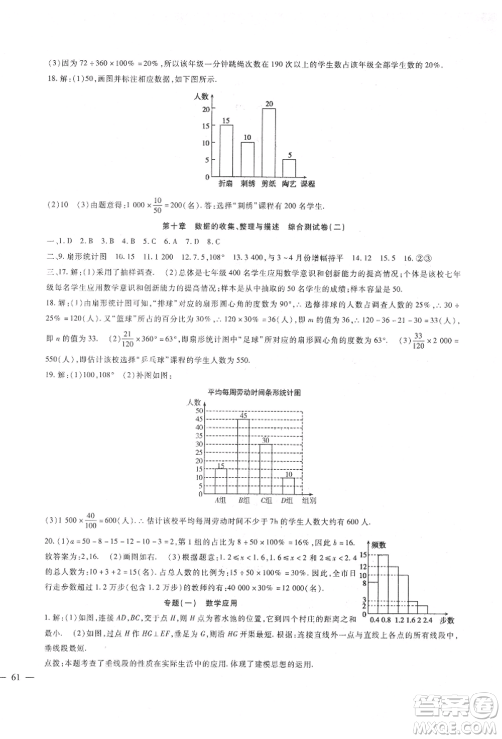 新疆文化出版社2022華夏一卷通七年級下冊數(shù)學(xué)人教版參考答案