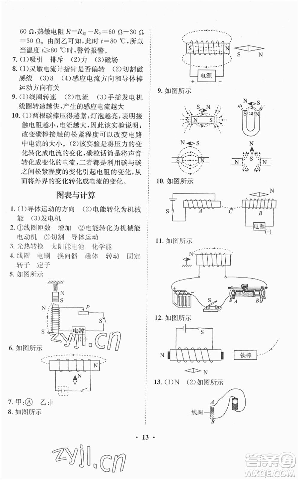 山東畫報(bào)出版社2022一課三練單元測(cè)試九年級(jí)物理下冊(cè)HK滬科版答案