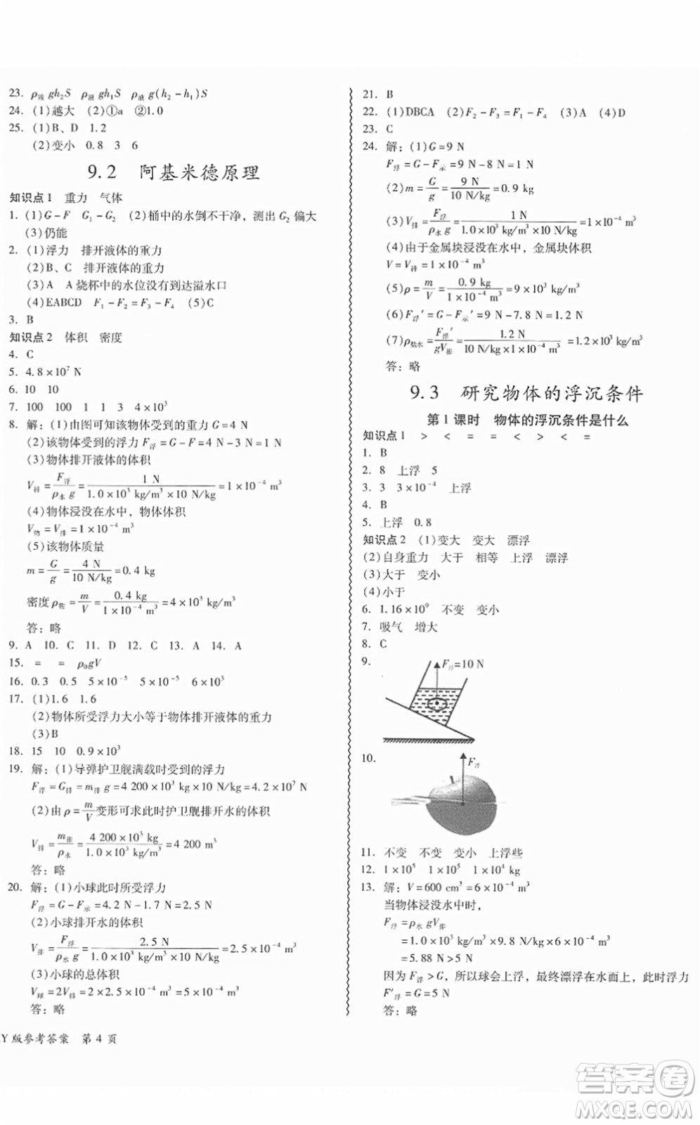 華南理工大學(xué)出版社2022零障礙導(dǎo)教導(dǎo)學(xué)案八年級(jí)物理下冊(cè)HYWL滬粵版答案