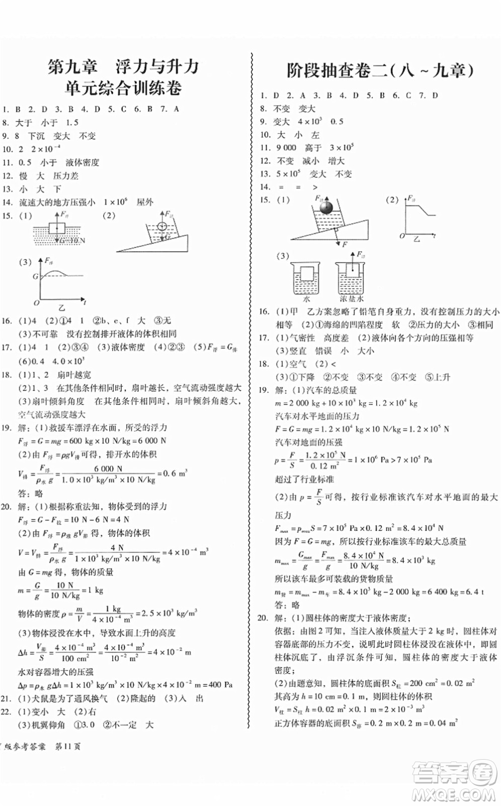 華南理工大學(xué)出版社2022零障礙導(dǎo)教導(dǎo)學(xué)案八年級(jí)物理下冊(cè)HYWL滬粵版答案