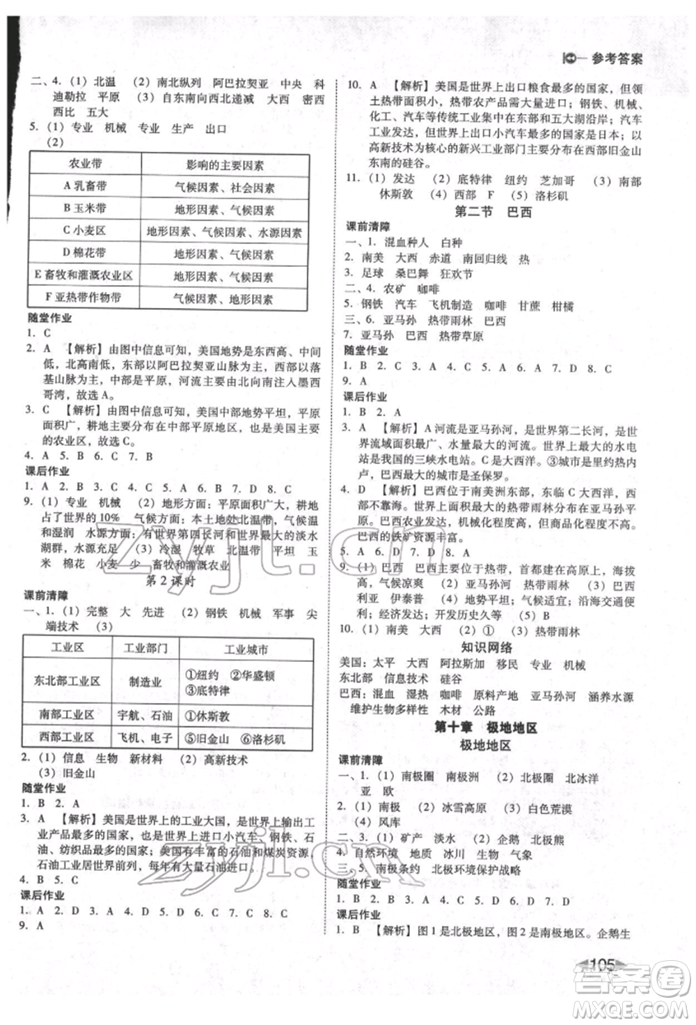 吉林出版集團股份有限公司2022勝券在握打好基礎作業(yè)本七年級下冊地理人教版參考答案