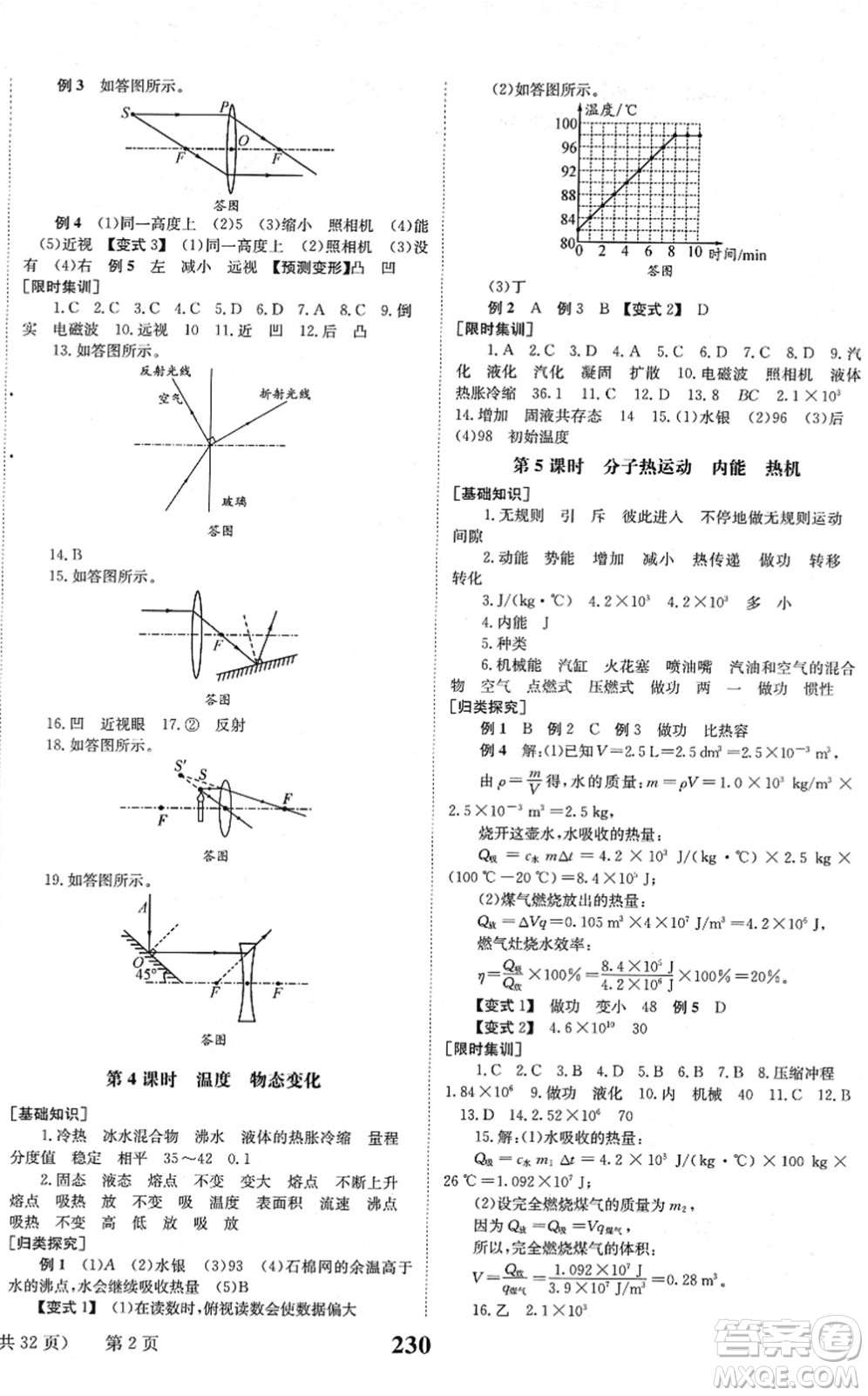 北京時(shí)代華文書局2022全程奪冠中考突破九年級(jí)物理JYKX教育科學(xué)版答案