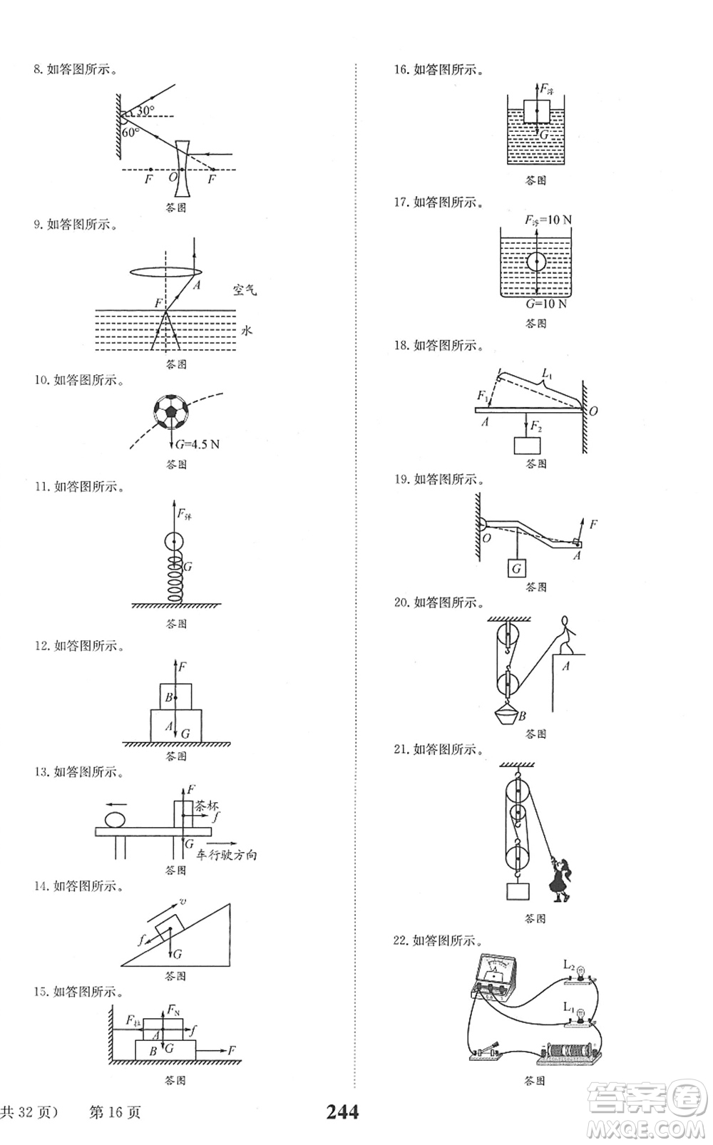 北京時(shí)代華文書局2022全程奪冠中考突破九年級(jí)物理JYKX教育科學(xué)版答案