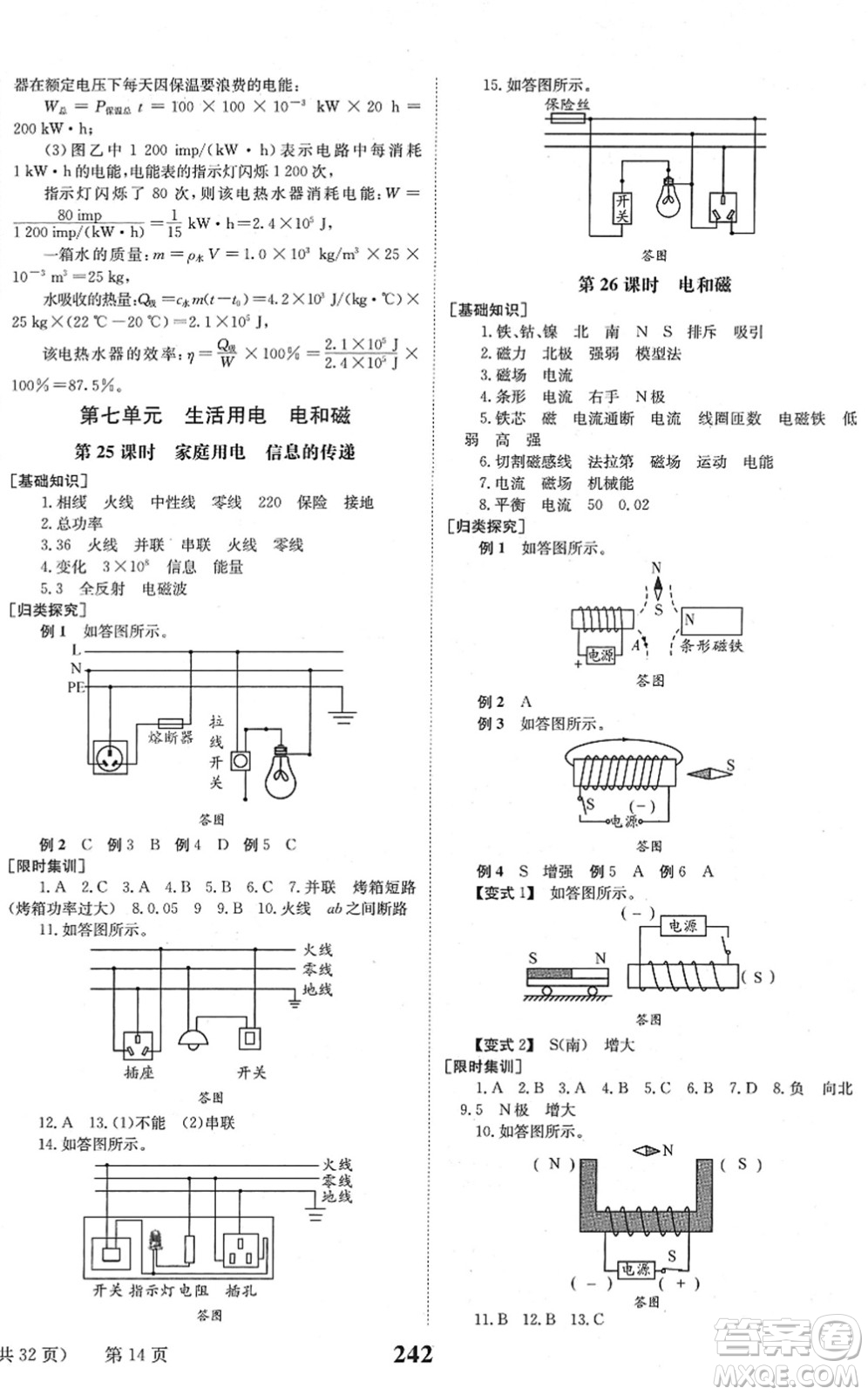 北京時(shí)代華文書局2022全程奪冠中考突破九年級(jí)物理JYKX教育科學(xué)版答案