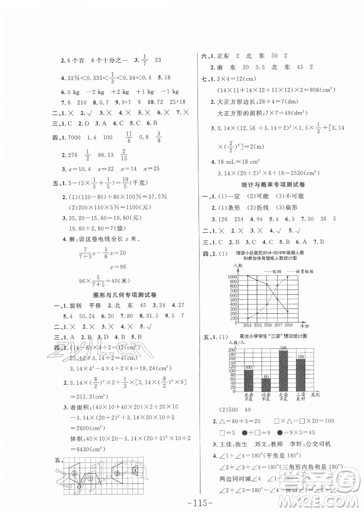 延邊大學(xué)出版社2022小狀元隨堂作業(yè)數(shù)學(xué)六年級下冊人教版答案