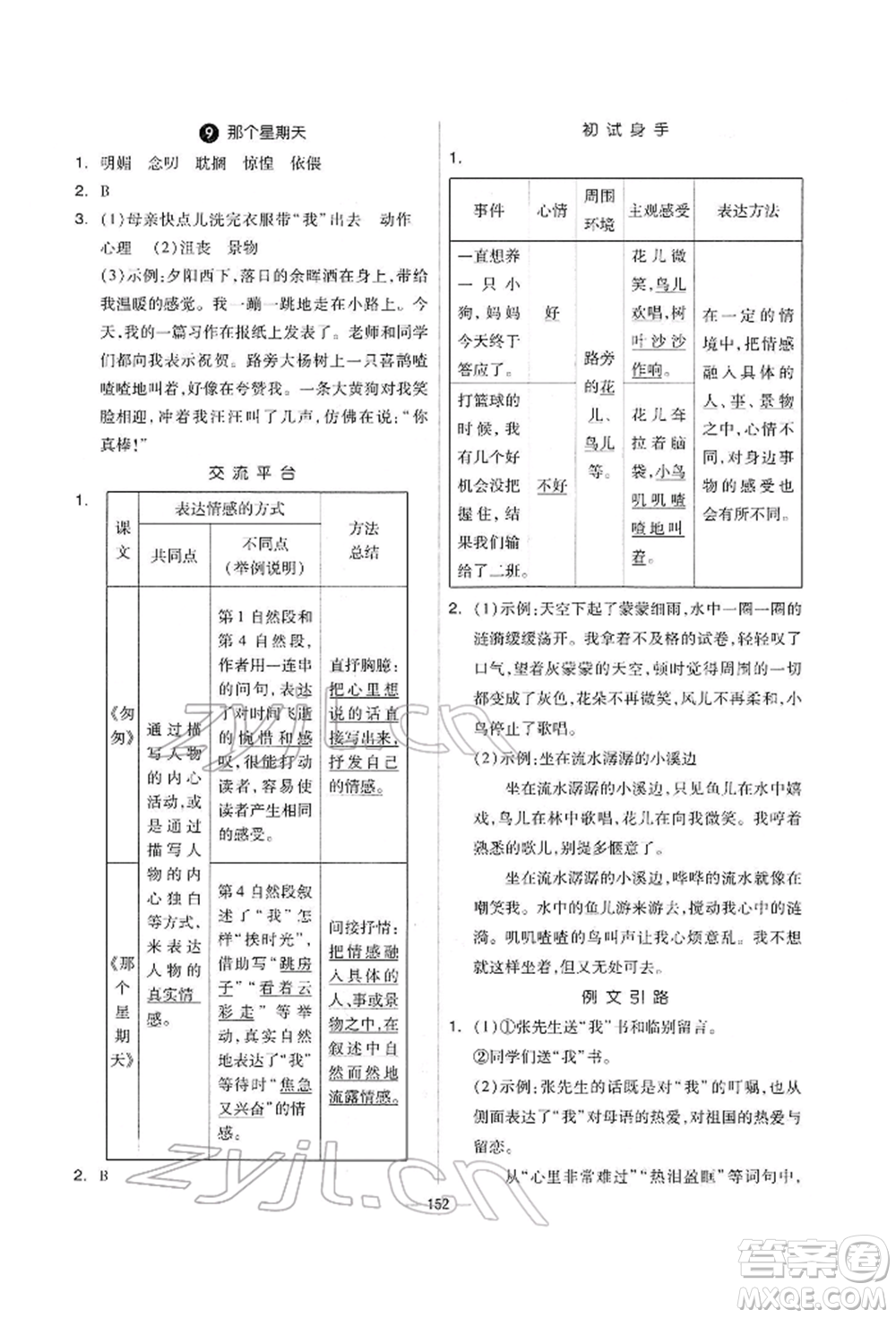 山東科學(xué)技術(shù)出版社2022新思維伴你學(xué)單元達(dá)標(biāo)測(cè)試卷六年級(jí)下冊(cè)語(yǔ)文人教版參考答案