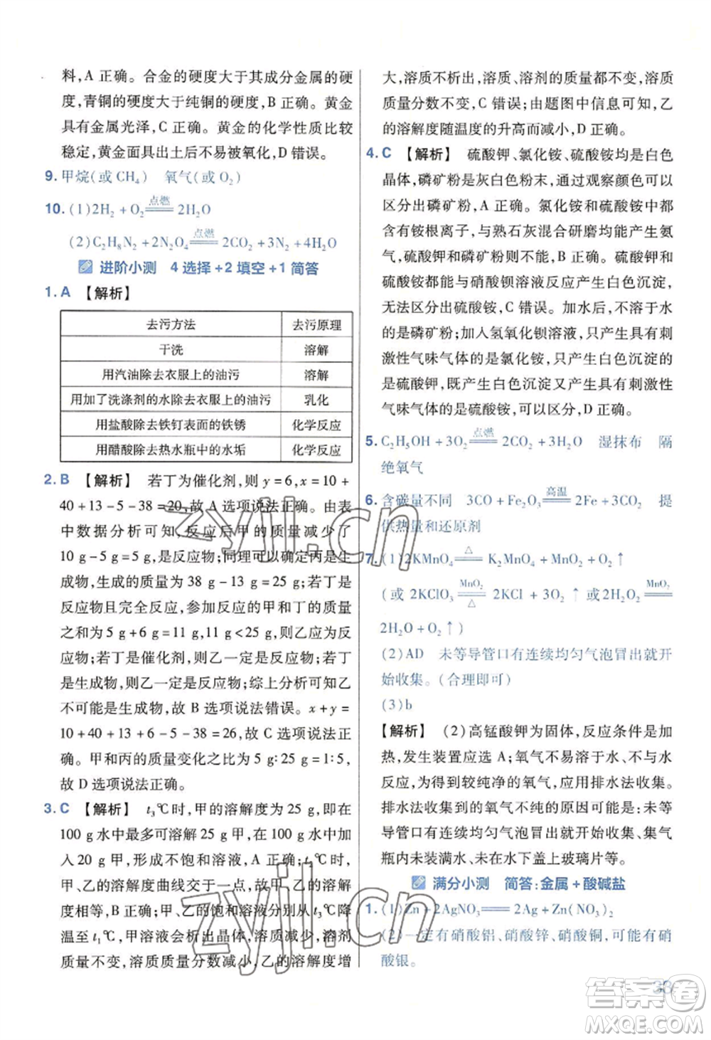 延邊教育出版社2022金考卷百校聯(lián)盟中考信息卷化學(xué)通用版河南專版參考答案