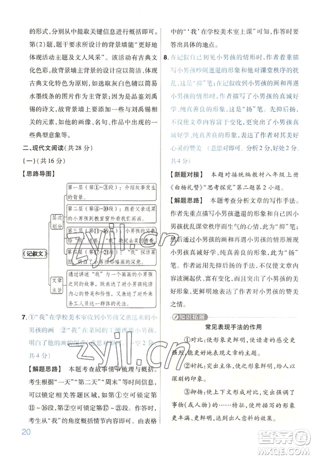 延邊教育出版社2022金考卷百校聯(lián)盟中考信息卷語(yǔ)文通用版河南專版參考答案