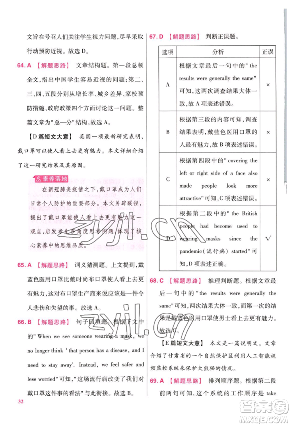 延邊教育出版社2022金考卷百校聯(lián)盟中考信息卷英語通用版江西專版參考答案