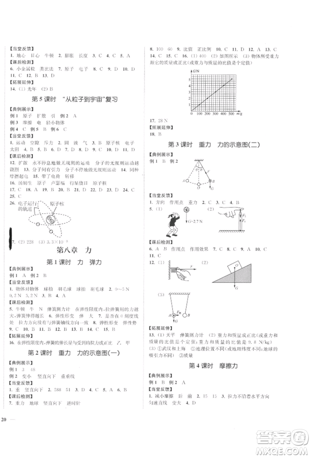 延邊大學(xué)出版社2022學(xué)霸作業(yè)本八年級下冊物理蘇科版參考答案