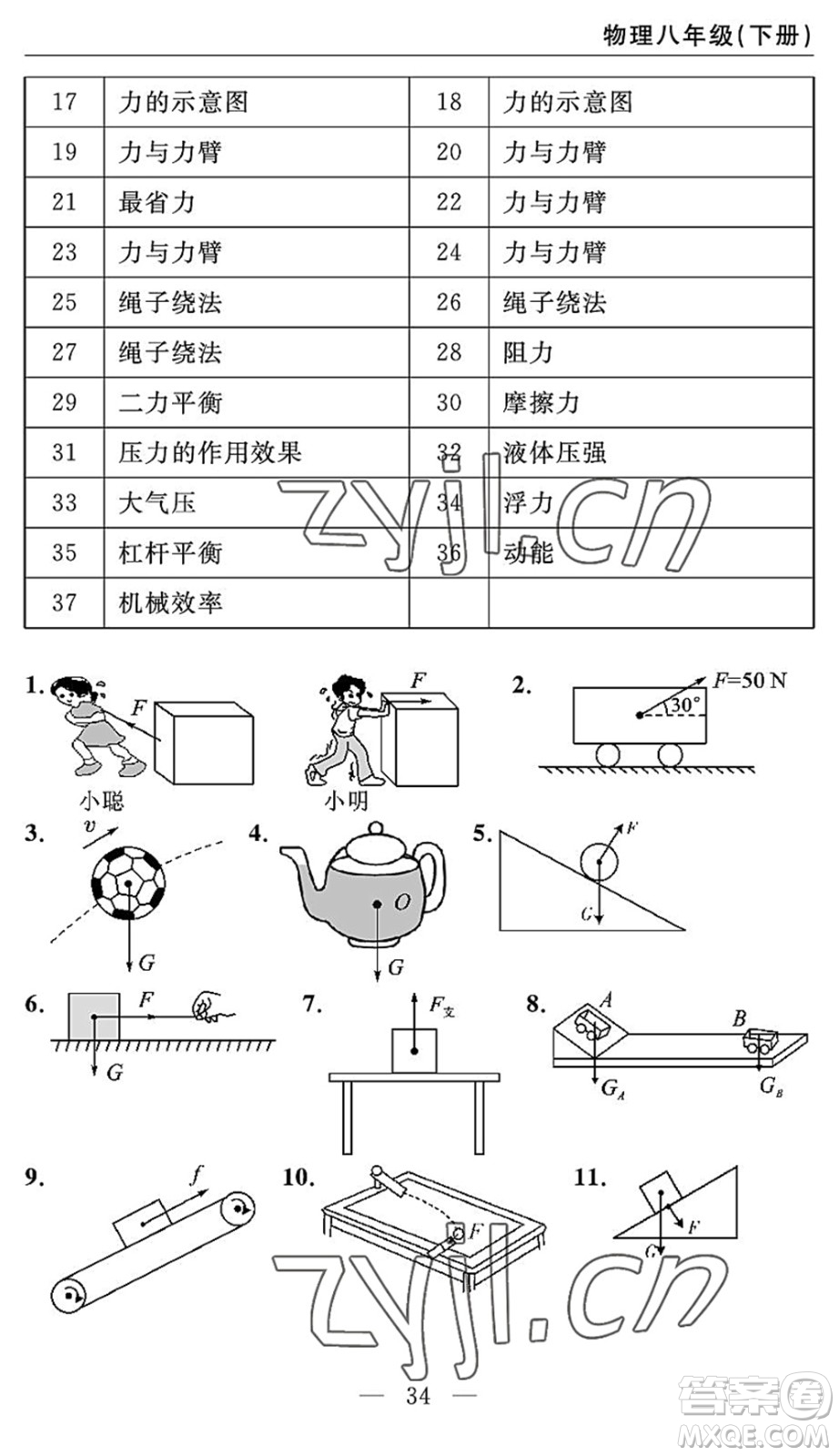 長江少年兒童出版社2022智慧課堂自主評價八年級物理下冊通用版答案