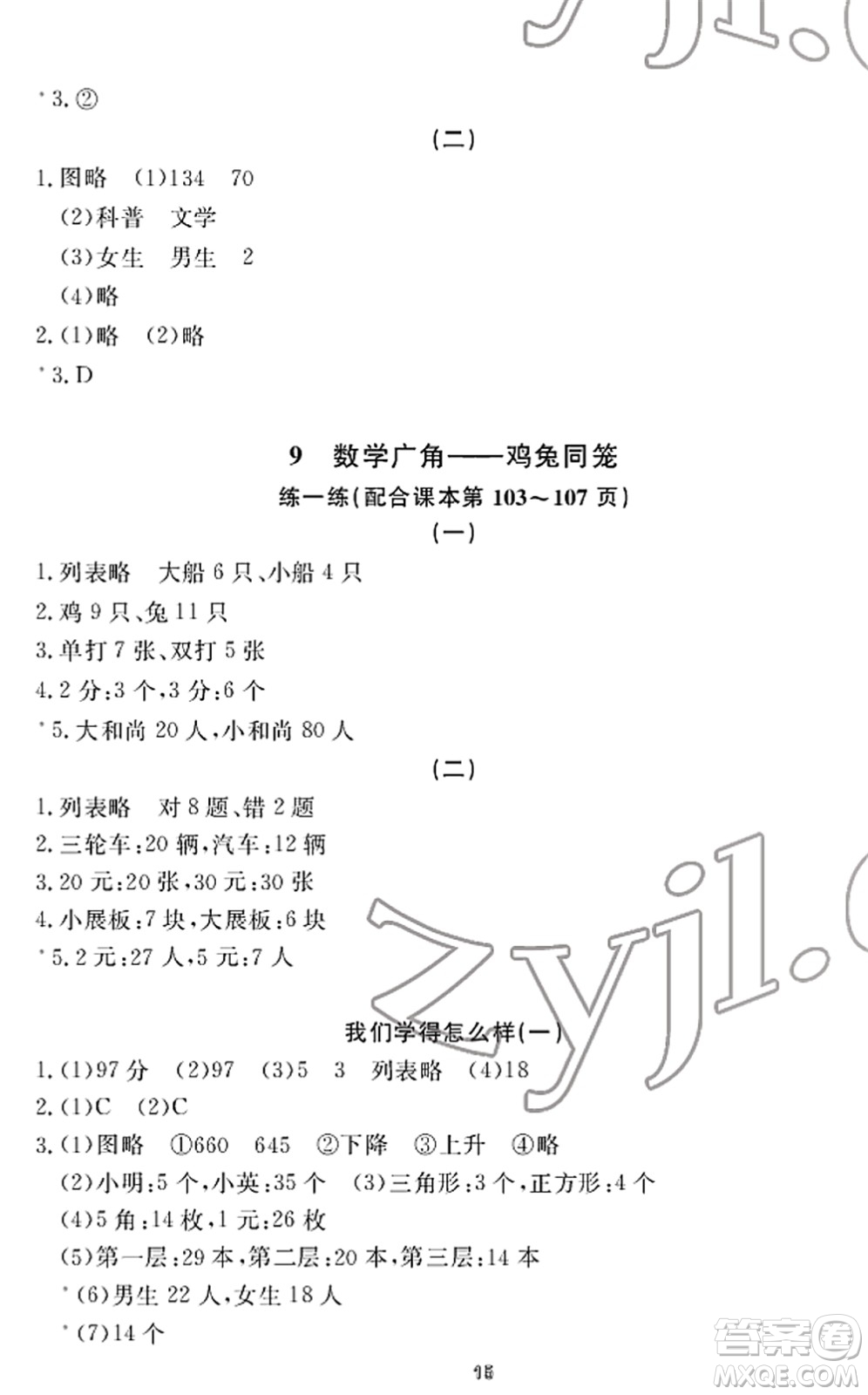 寧波出版社2022學(xué)習(xí)方法指導(dǎo)叢書四年級(jí)數(shù)學(xué)下冊(cè)人教版答案