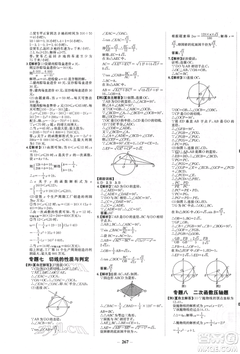 河北少年兒童出版社2022世紀金榜初中全程復習方略數(shù)學人教版新疆專版參考答案